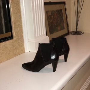 Stuart Weitzman Scooped Pointed Toe Ankle Boots